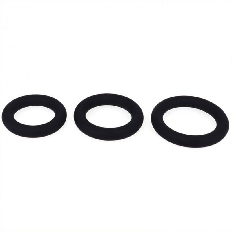 Silicone Stretchy Cock Ring Set - - Cock Rings