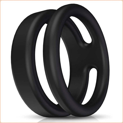BDStyle Silicone Dual Penis Ring for Enhanced Endurance and Performance - Ball and Cock Toys