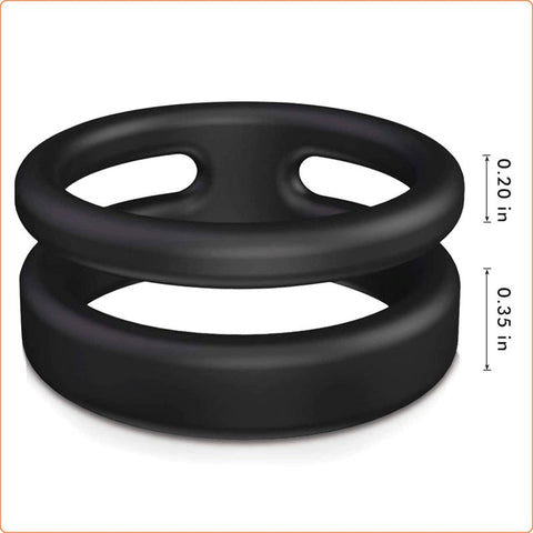 BDStyle Silicone Dual Penis Ring for Enhanced Endurance and Performance - Ball and Cock Toys