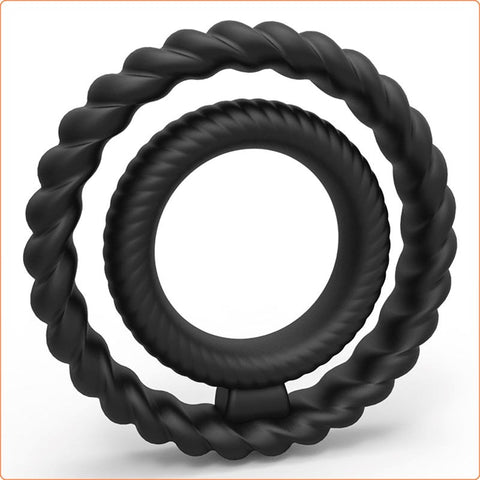 Silicone Dual Textured Penis Ring - Ball and Cock Toys