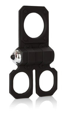 CalExotics Silicone Lovers Gear Ball Spreader Enhancer - Cock Rings