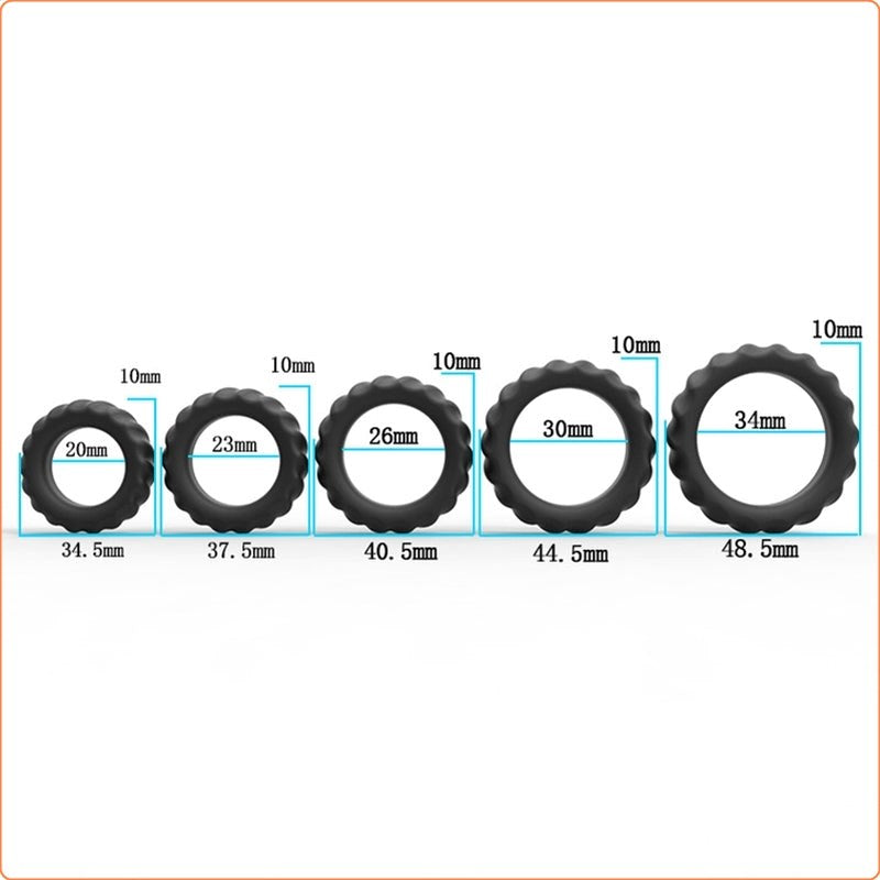 Silicone Penis Rings for Erection Enhancing - - Ball and Cock Toys