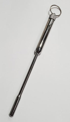 Hells Couture Sinda Vibrating Urethral Sound With Ring Medical Grade Steel - Penis Plugs