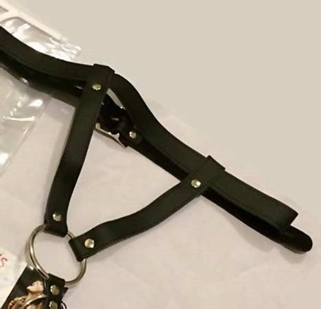 Hells Couture Sinvention Leather Harness With Gates of Hell Rings - Male Chastity