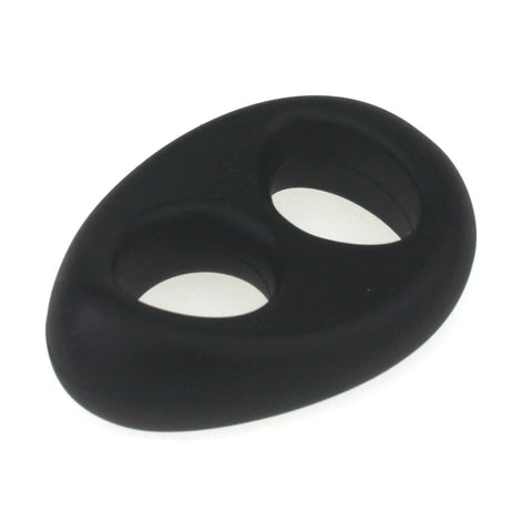 NANMA Corporation Soft Silicone Double Hole Cock Ring with Dual Support - Cock Rings