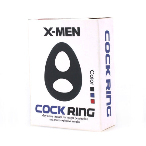 NANMA Corporation Soft Silicone Double Hole Cock Ring with Dual Support - Cock Rings