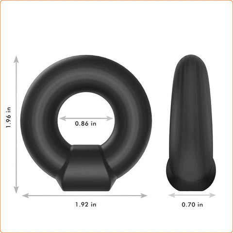 BDStyle Soft Silicone Penis Ring Medical Grade Silicone Construction - Ball and Cock Toys