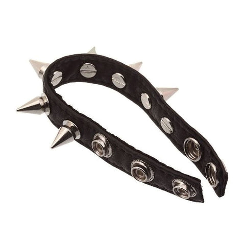 Hells Couture Spiked Leather Cockring with Metal Spikes - Cock Rings