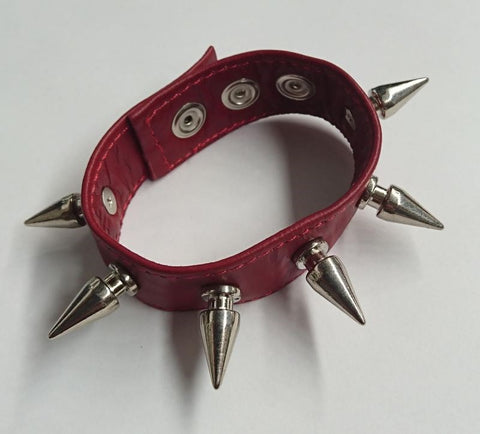 Hells Couture Spiked Leather Cockring with Metal Spikes - Cock Rings