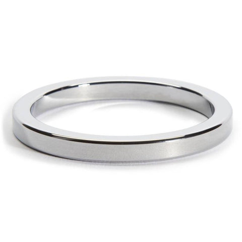 Hells Couture Square Edged Steel Cock Ring 6mm Premium Steel Design - Cock Rings