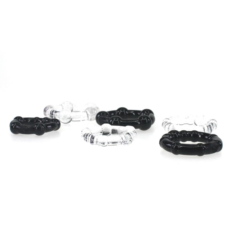 Stay Hard Beaded Cock Ring Set - - Cock Rings