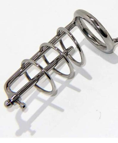 Hells Couture Ultimate Pleasure Cage Steel Chastity with Urethral and Anal - Male Chastity