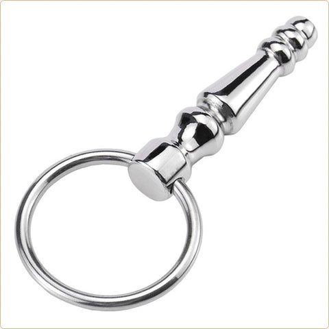BDStyle Steel Penis Plug With Ring Premium Stainless Steel Urethral Toy - Penis Plugs