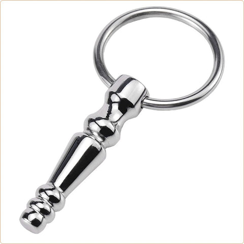 BDStyle Steel Penis Plug With Ring Premium Stainless Steel Urethral Toy - Penis Plugs