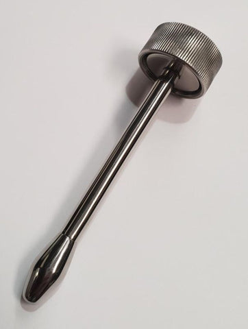 Hells Couture Steel Vibrating Urethral Plug Medium Stainless Steel - Penis Plugs
