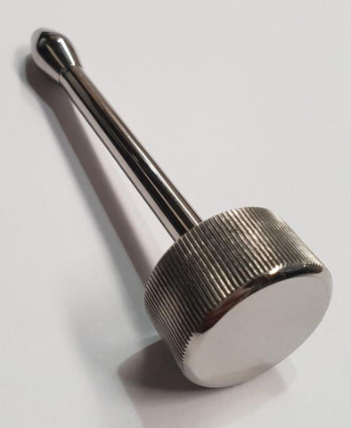 Hells Couture Steel Vibrating Urethral Plug Medium Stainless Steel - Penis Plugs