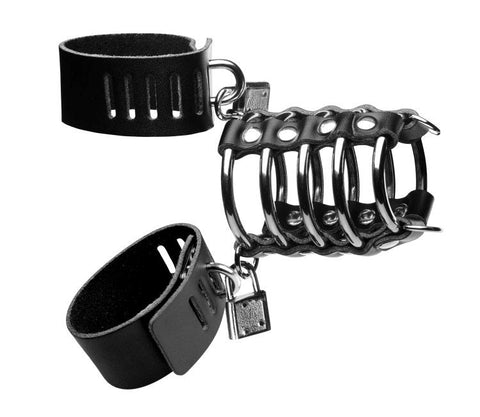 XR Brands Strict Gates Of Hell Chastity Device Male Cock Cage - Male Chastity