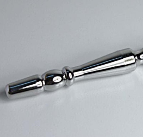 BDStyle Super Nova Penis Plug With Glans Ring Ribbed Steel Design - Penis Plugs