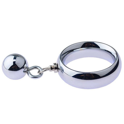 BDStyle Testicle Stretcher With Steel Ball for Enhanced Sensation - Cock Rings