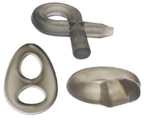 Icon Brands The 9s Phat Rings Set Three Textured Cock Rings - Cock Ring Sets
