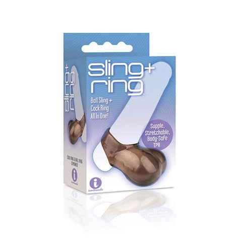 Icon Brands The 9s Sling and Ring Triple Cock Ring and Ball Stretcher - Ball and Cock Toys