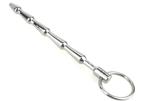 BDStyle Tiered Metal Plug with Pull Ring 5 Tier Urethral Sound - Penis Plugs