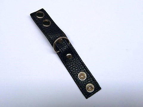 BDStyle Tight Leather Cock Ring with D Ring Adjustable Snap Design - Cock Rings