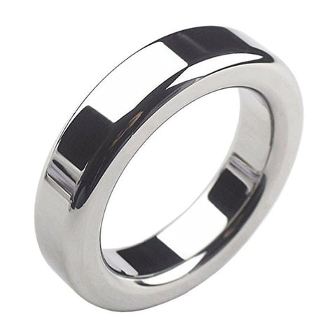 Hells Couture Titan Steel Wide Cock Ring Premium Steel Construction - Cock Rings