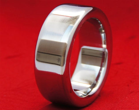 Hells Couture Titan Steel Wide Cock Ring Premium Steel Construction - Cock Rings