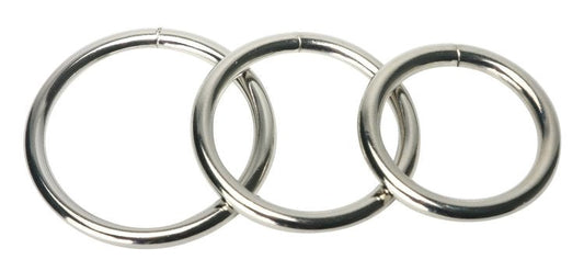 Trine Steel C-Ring Collection - - Cock Rings