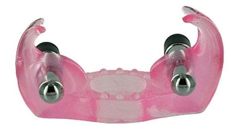 XR Brands Trinity Vibes Dual Rabbits Vibrating Cockring Dual Stimulation - Cock Rings