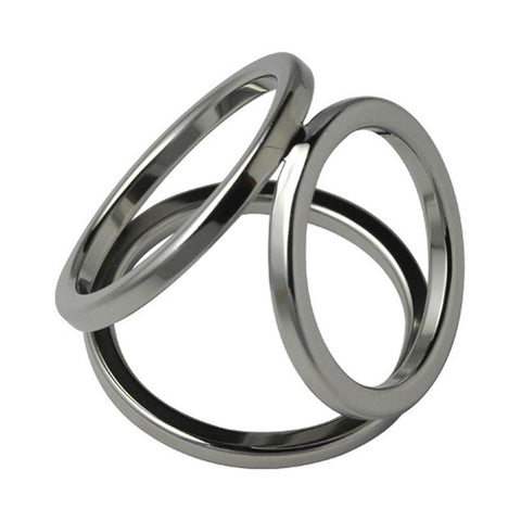 Hells Couture Triple Cock and Ball Ring Surgical Steel Enhancement - Cock Rings