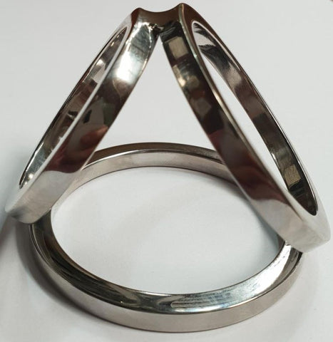 Hells Couture Triple Cock and Ball Ring Surgical Steel Enhancement - Cock Rings