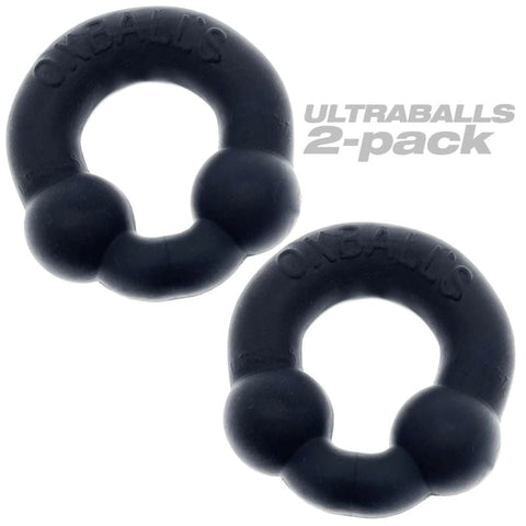 Oxballs Ultraballs 2 Piece Cockring Set Special Edition Black PLUS Silicone - Cock Rings