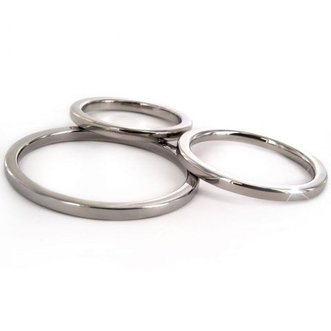 Hells Couture Unique Obsessions Metal Cock Ring Medical Grade Steel - Cock Rings