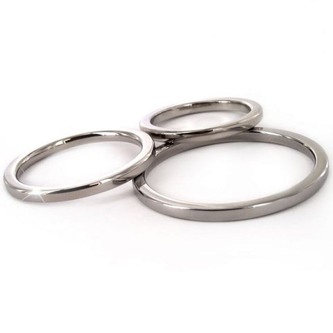 Hells Couture Unique Obsessions Metal Cock Ring Medical Grade Steel - Cock Rings