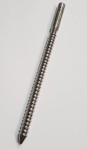 Hells Couture Urethral Dominator Grooving Sound Ribbed Medical Grade Steel - Penis Plugs