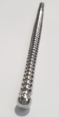 Hells Couture Urethral Ribbed Dominator Grooving Sound 179mm x 5 8mm Ribbed - Penis Plugs