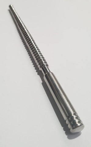 Hells Couture Urethral Ribbed Dominator Grooving Sound 179mm x 5 8mm Ribbed - Penis Plugs