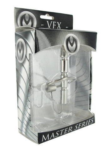 XR Brands Vex Penis Jewel Stainless Steel Penis Plug with Hinged Ring - Penis Plugs