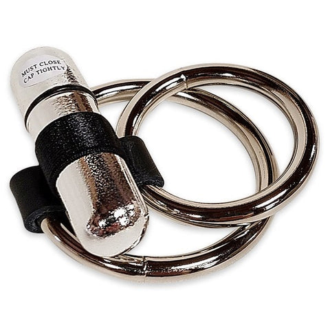 Spartacus Enterprises Vibrating Dual Metal C Ring with Bullet Cock Ring - Cock Rings