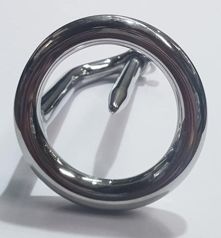 Hells Couture Weibo Cock Ring and Plug with Hexagonal Lock - Penis Plugs