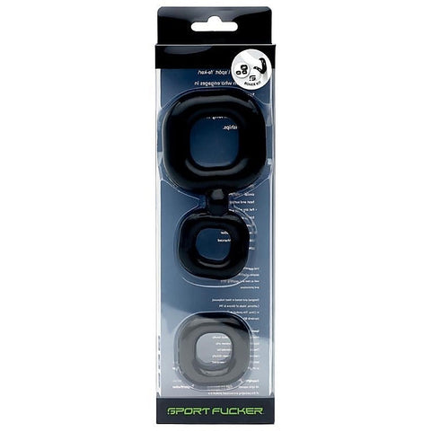 Sport Fucker Customizable Pleasure Enhancer The Boner Kit Cock Ring Set - Cock Ring Sets