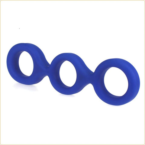 NANMA Corporation X MEN Liquid Silicone Three Ring Cock Ring Waterproof Design - Ball and Cock Toys