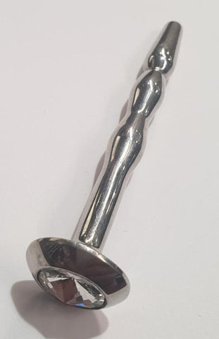 Hells Couture Yoku Cock Plug with Jeweled Base and Steel Construction - Penis Plugs