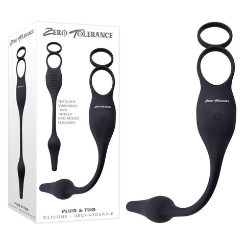 Zero Tolerance Plug & Tug Rechargeable Cock Ring - Cock Rings