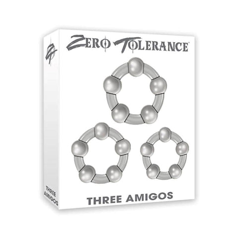 Zero Tolerance Three Amigos Stretchy Cock Ring Set - Cock Ring Sets