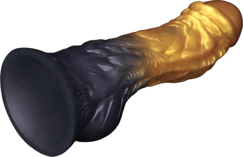 Lovetoy Aerosx Dual Density Fantasy Dildo Gold/Blue Inflatable Design - Realistic Dildos