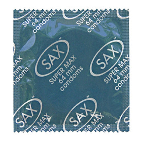 Sax 12 Super Max Condoms 64mm Width Extra Large Protection - Condoms