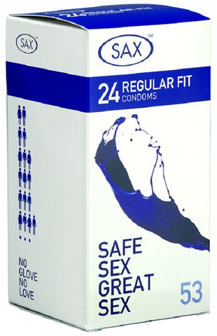 Sax 24 Regular Fit Condoms Premium Latex Protection - Condoms